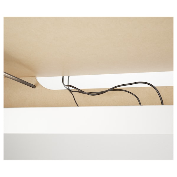 IKEA MALM desk with pull-out panel, white, 59 1/2x25 5/8 in, Ikea Ireland | 1480ASOPQ