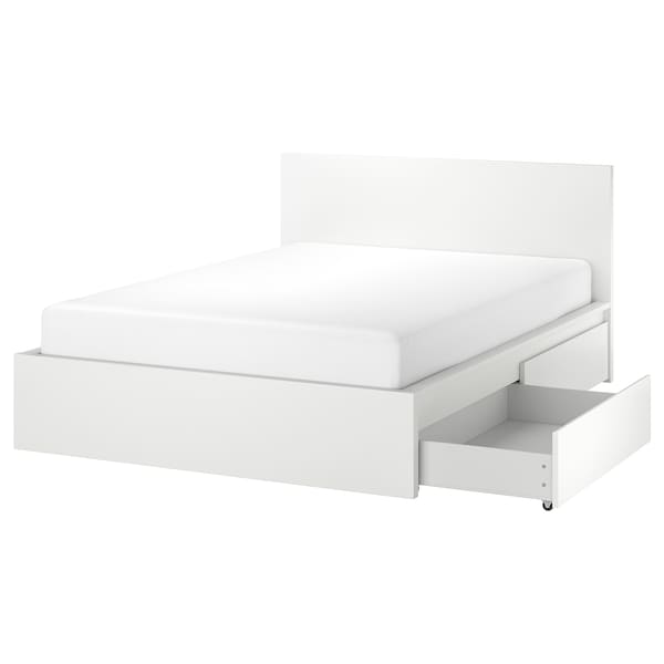 IKEA MALM high bed frame/2 storage boxes, Queen White, Ikea Ireland | 5230YGDRJ