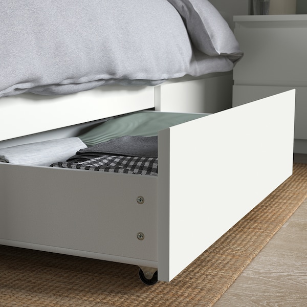 IKEA MALM high bed frame/2 storage boxes, Twin White / Luröy, Ikea Ireland | 3769VCSGK