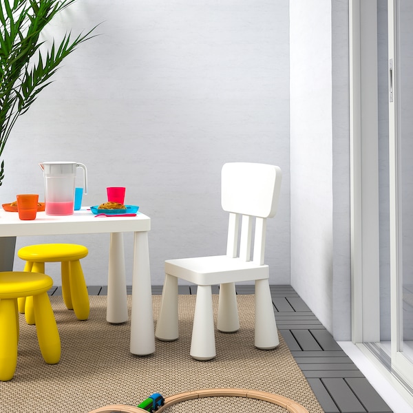 IKEA MAMMUT Children's chair, indoor/outdoor White, Ikea Ireland | 0651QKUOD