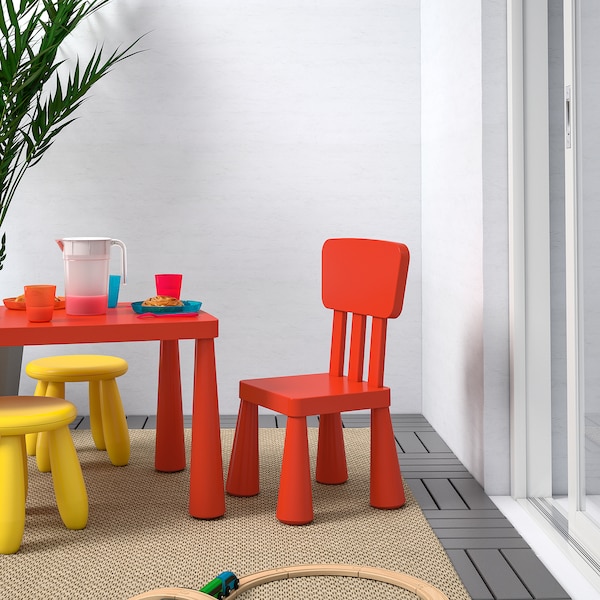 IKEA MAMMUT Children's chair, indoor/outdoor Red, Ikea Ireland | 5860OVDHJ