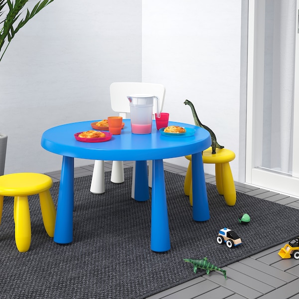 IKEA MAMMUT children's table, indoor/outdoor blue, 33 1/2 in, Ikea Ireland | 9487UWQSA