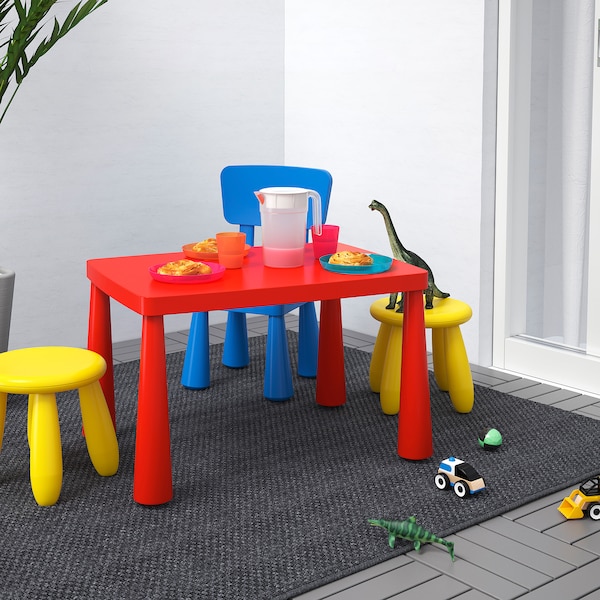 IKEA MAMMUT children's table, indoor/outdoor, 30 3/8x21 5/8 in Red, Ikea Ireland | 7318NFGLY