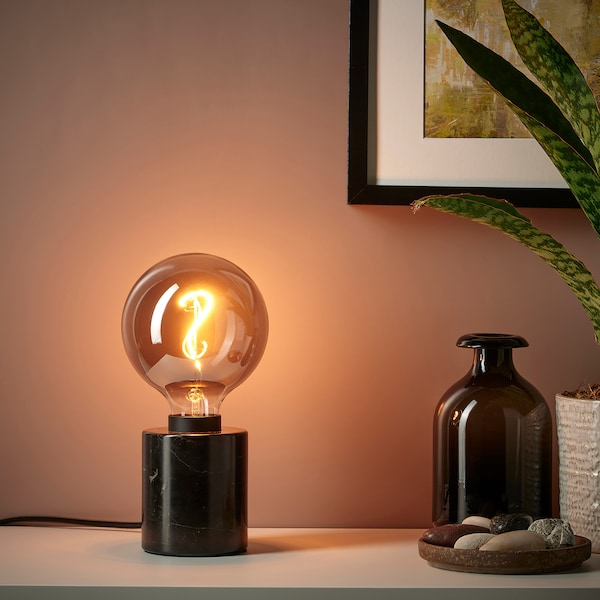 IKEA MARKFROST Table lamp, marble black, Ikea Ireland | 3621DQLSX