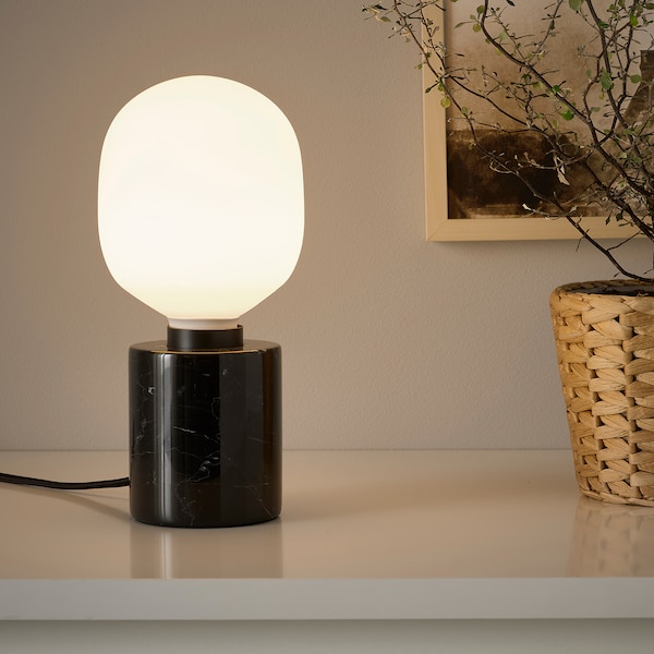 IKEA MARKFROST Table lamp, marble black, Ikea Ireland | 3621DQLSX