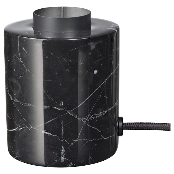 IKEA MARKFROST table lamp with LED bulb, marble black, Ikea Ireland | 5267ELTXH