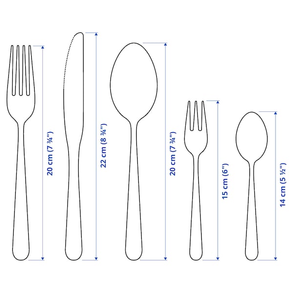 IKEA MARTORP 30-piece flatware set, stainless steel, Ikea Ireland | 7319GDUSR
