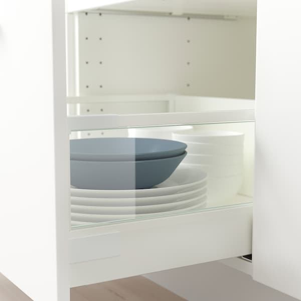 IKEA MAXIMERA Add-on side for drawer, high, glass, 23 5/8 in, 2 pack, Ikea Ireland | 9813XBAHZ