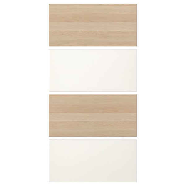 IKEA MEHAMN 4 panels for sliding door frame, 39 3/8x79 1/8 in White Stained Oak Effect / White, Ikea Ireland | 5246MERQP