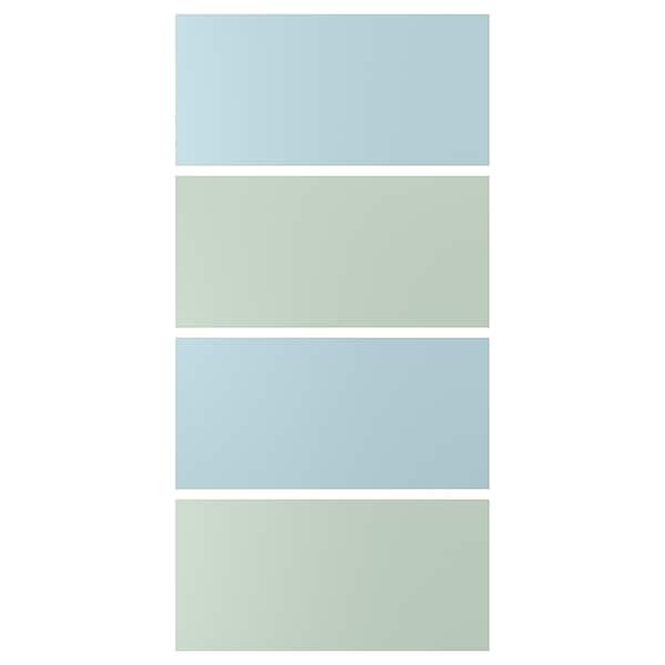 IKEA MEHAMN 4 panels for sliding door frame, 39 3/8x79 1/8 in Light Blue / Light Green, Ikea Ireland | 7608QLGKV