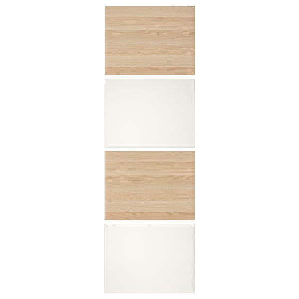 IKEA MEHAMN 4 panels for sliding door frame, white stained oak effect, white, 29 1/2x92 7/8 in, Ikea Ireland | 8617BQUJD