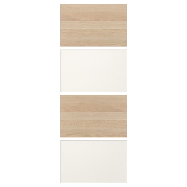 IKEA MEHAMN 4 panels for sliding door frame, 29 1/2x79 1/8 in White Stained Oak Effect / White, Ikea Ireland | 3547HMPTO