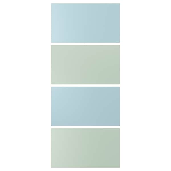 IKEA MEHAMN 4 panels for sliding door frame, 39 3/8x92 7/8 in Light Blue / Light Green, Ikea Ireland | 8701DFSVK