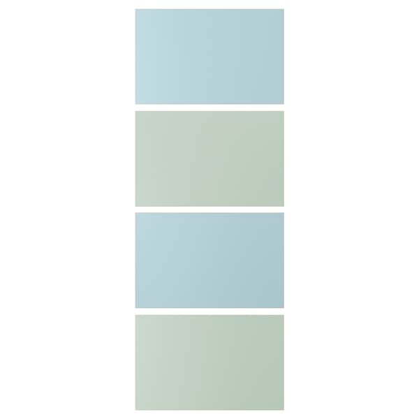 IKEA MEHAMN 4 panels for sliding door frame, 29 1/2x79 1/8 in Light Blue / Light Green, Ikea Ireland | 7453DAOIC