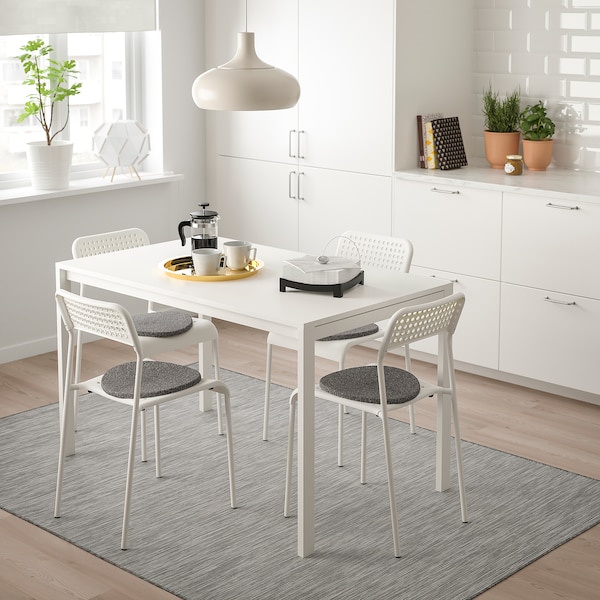 IKEA MELLTORP / ADDE table and 4 chairs, white, 49 1/4 in, Ikea Ireland | 1537VOFNH