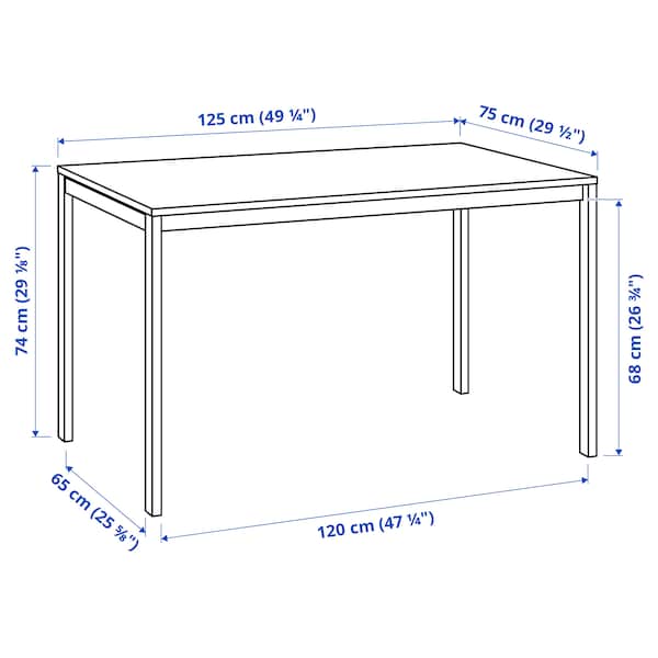 IKEA MELLTORP / GENESÖN table and 4 chairs, white white/metal blue, 49 1/4 in, Ikea Ireland | 2198YHSUN