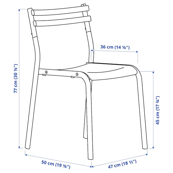 IKEA MELLTORP / GENESÖN table and 4 chairs, white white/metal blue, 49 1/4 in, Ikea Ireland | 2198YHSUN