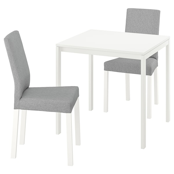 IKEA MELLTORP / KÄTTIL table and 2 chairs, white/Knisa light gray, 29 1/2 in, Ikea Ireland | 0253FEOBJ