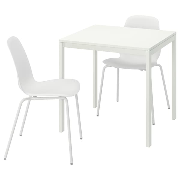 IKEA MELLTORP / LIDÅS table and 2 chairs, white white/white white, 29 1/2x29 1/2 in, Ikea Ireland | 9746TGSWB