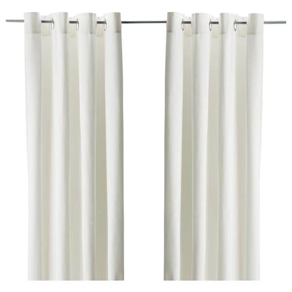 IKEA MERETE room darkening curtains, 1 pair, white, 57x118 in, Ikea Ireland | 9645WXAJK
