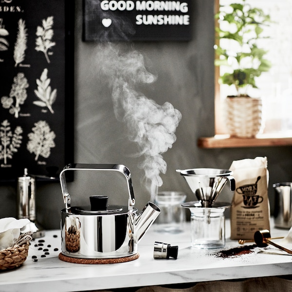 IKEA METALLISK Kettle, stainless steel, Ikea Ireland | 9462UJTWS