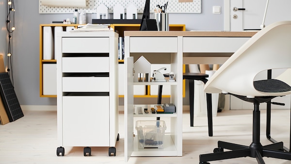 IKEA MICKE Drawer unit/drop file storage, 13 3/4x29 1/2 in White, Ikea Ireland | 9725XOSPZ