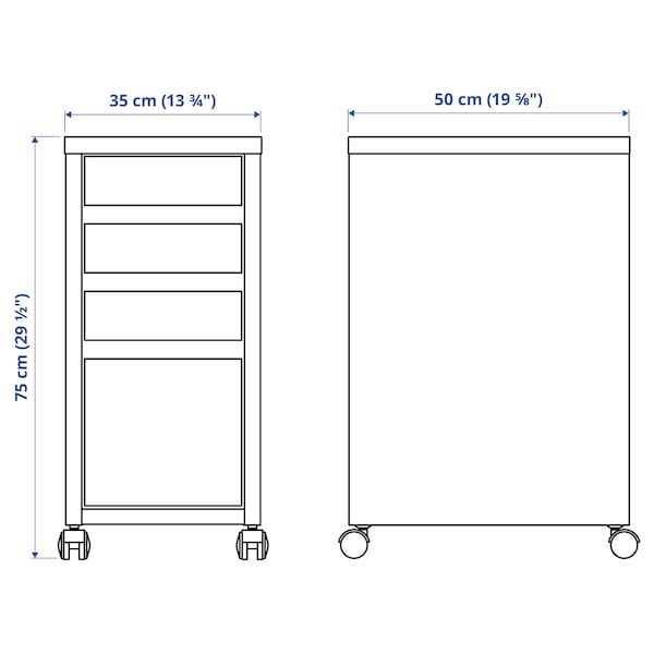IKEA MICKE Drawer unit/drop file storage, 13 3/4x29 1/2 in White, Ikea Ireland | 9725XOSPZ