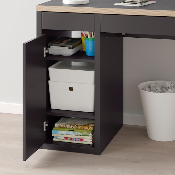 IKEA MICKE desk, 41 3/8x19 5/8 in Anthracite / Red, Ikea Ireland | 0439NABFU