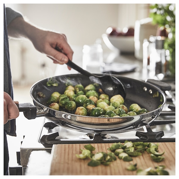 IKEA MIDDAGSMAT frying pan, non-stick coating/stainless steel, 13 in, Ikea Ireland | 0579QIMZO