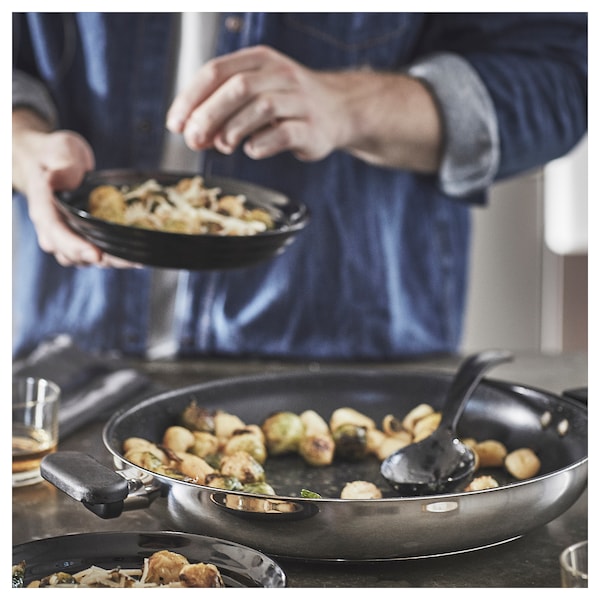 IKEA MIDDAGSMAT frying pan, non-stick coating/stainless steel, 13 in, Ikea Ireland | 0579QIMZO