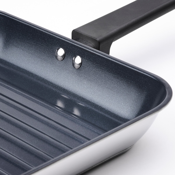 IKEA MIDDAGSMAT grill pan, non-stick coating/stainless steel, 11x11 in, Ikea Ireland | 5309YFLMI