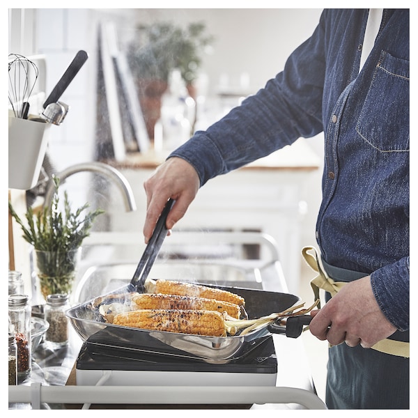 IKEA MIDDAGSMAT grill pan, non-stick coating/stainless steel, 11x11 in, Ikea Ireland | 5309YFLMI