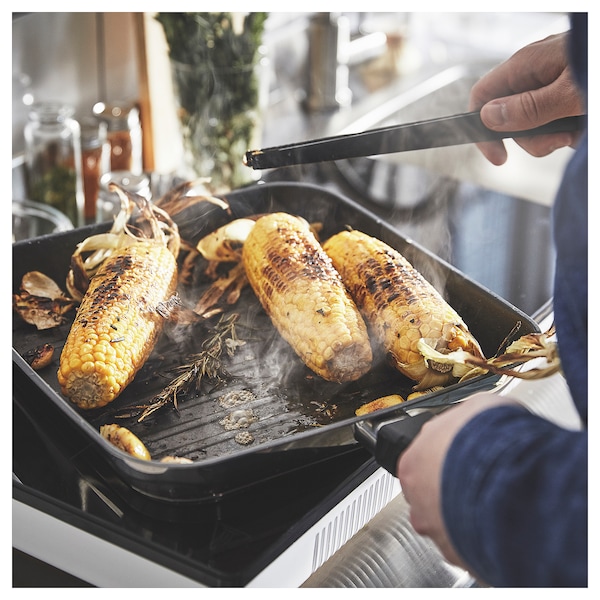 IKEA MIDDAGSMAT grill pan, non-stick coating/stainless steel, 11x11 in, Ikea Ireland | 5309YFLMI