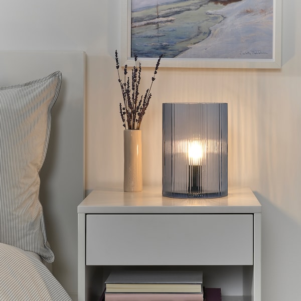 IKEA MIKROKLIN table lamp, glass blue, 9 in, Ikea Ireland | 7256ZWYBF