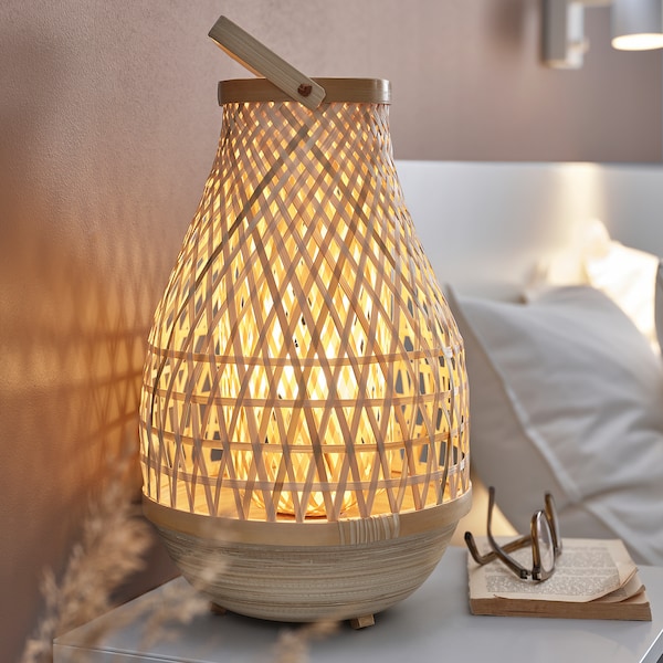 IKEA MISTERHULT table lamp, bamboo/handmade, 14 in, Ikea Ireland | 1845FMISE