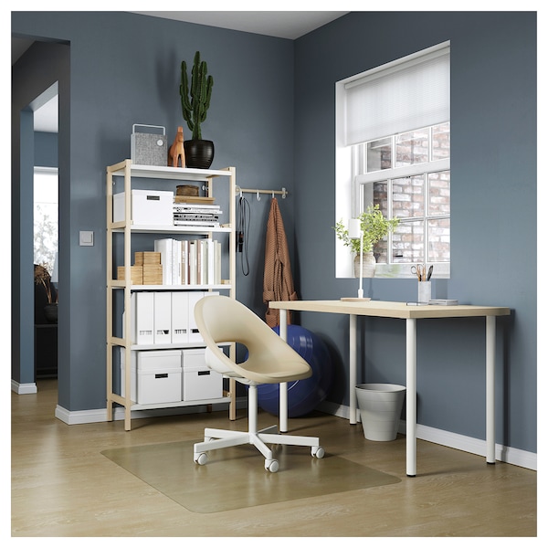 IKEA MITTCIRKEL / ADILS desk, 47 1/4x23 5/8 in Lively Pine Effect White, Ikea Ireland | 2457JZYBV