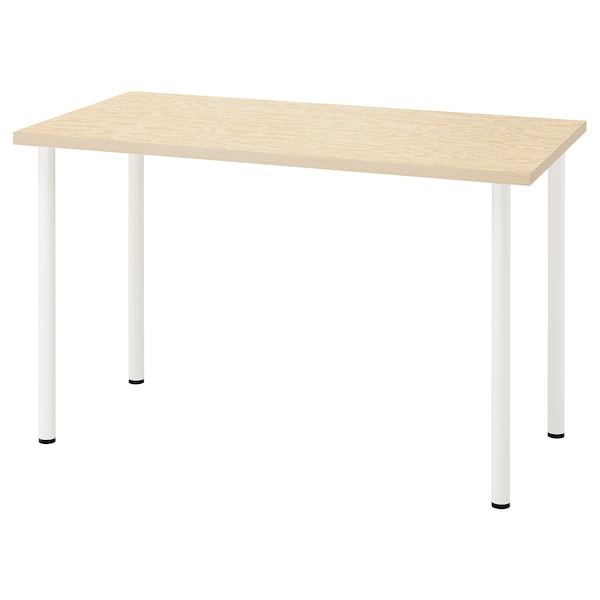 IKEA MITTCIRKEL / ADILS desk, 47 1/4x23 5/8 in Lively Pine Effect White, Ikea Ireland | 2457JZYBV