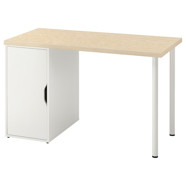IKEA MITTCIRKEL / ALEX desk, 47 1/4x23 5/8 in Lively Pine Effect / White, Ikea Ireland | 5291EKMWH