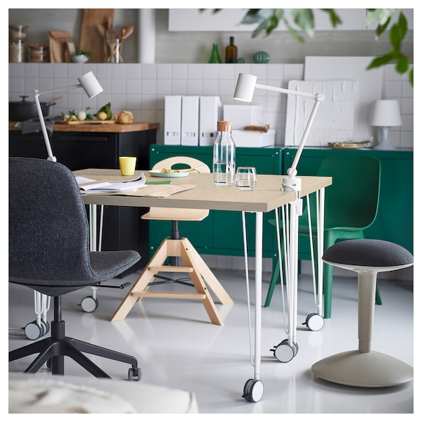 IKEA MITTCIRKEL / KRILLE desk, 47 1/4x23 5/8 in Lively Pine Effect White, Ikea Ireland | 8470QFBGK