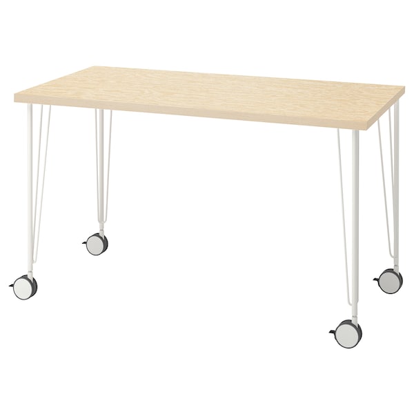 IKEA MITTCIRKEL / KRILLE desk, 47 1/4x23 5/8 in Lively Pine Effect White, Ikea Ireland | 8470QFBGK