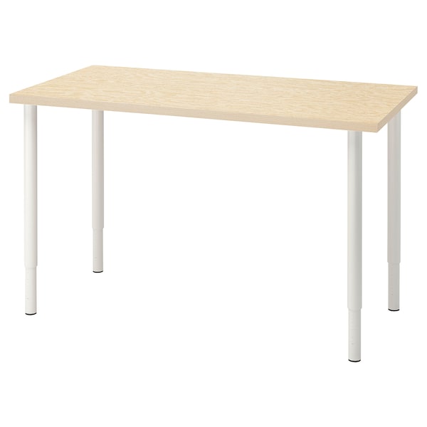 IKEA MITTCIRKEL / OLOV desk, 47 1/4x23 5/8 in Lively Pine Effect / White, Ikea Ireland | 8975JPNYW