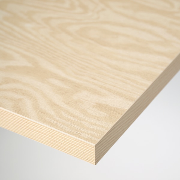 IKEA MITTCIRKEL / OLOV desk, 55 1/8x23 5/8 in Lively Pine Effect / Black, Ikea Ireland | 3918DFGQR