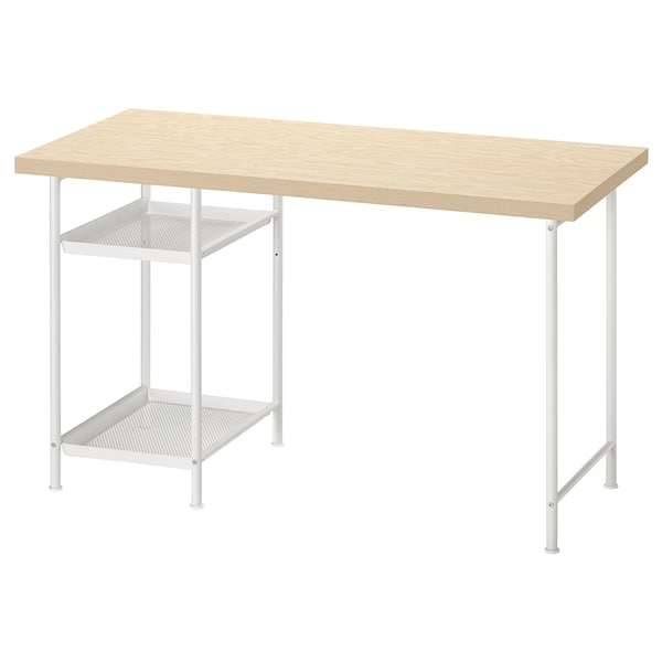 IKEA MITTCIRKEL / SPÄND desk, 47 1/4x23 5/8 in Lively Pine Effect / White, Ikea Ireland | 2497CZGWK