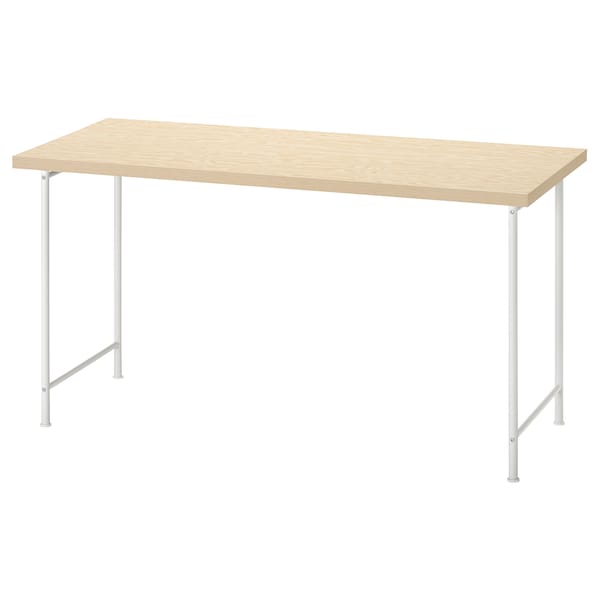 IKEA MITTCIRKEL / SPÄND desk, 55 1/8x23 5/8 in Lively Pine Effect / White, Ikea Ireland | 6547PNBUE