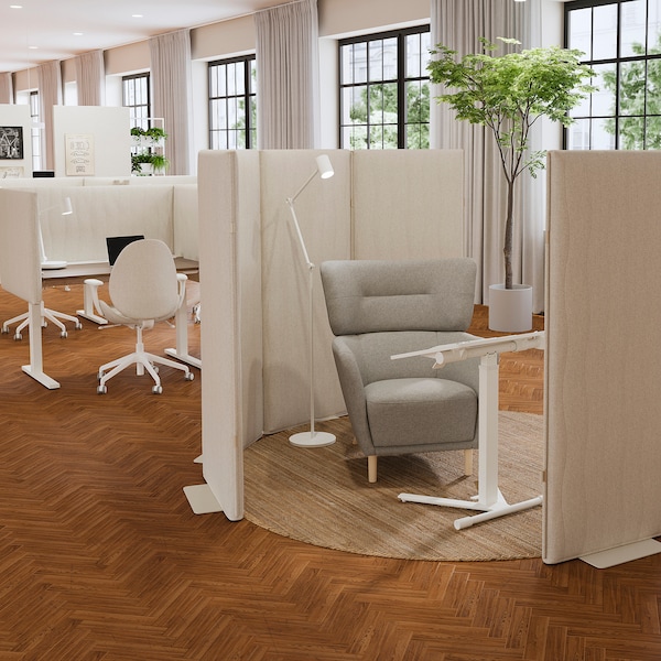 IKEA MITTZON acoustic screen, floor standing, Gunnared beige, 27 1/2x61 3/4 in, Ikea Ireland | 5809WTFOP