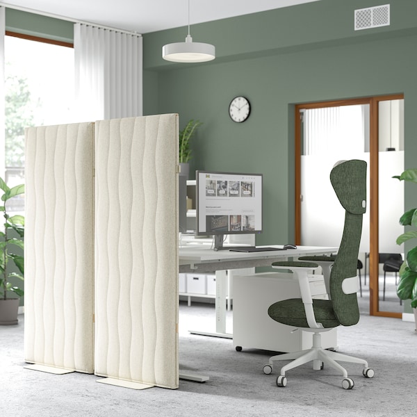 IKEA MITTZON acoustic screen, floor standing, Gunnared beige, 27 1/2x61 3/4 in, Ikea Ireland | 5809WTFOP
