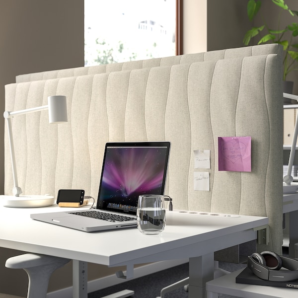 IKEA MITTZON acoustic screen for desk, Gunnared beige, 57 1/8x28 3/8 in, Ikea Ireland | 8451FRDQW