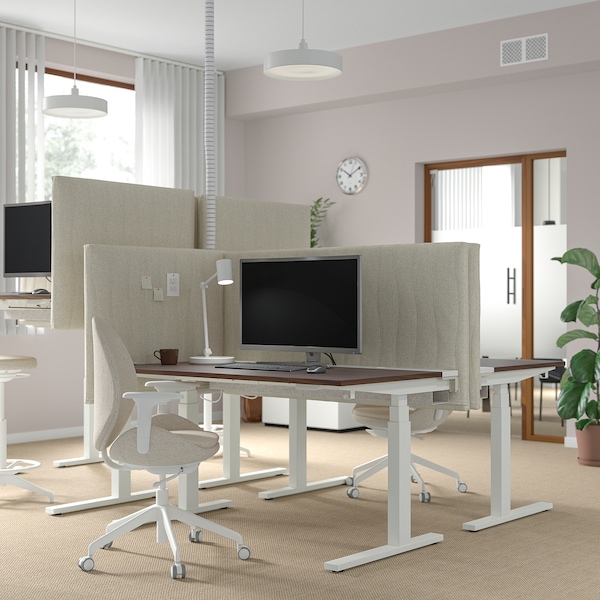 IKEA MITTZON acoustic screen for desk, Gunnared beige, 57 1/8x28 3/8 in, Ikea Ireland | 8451FRDQW