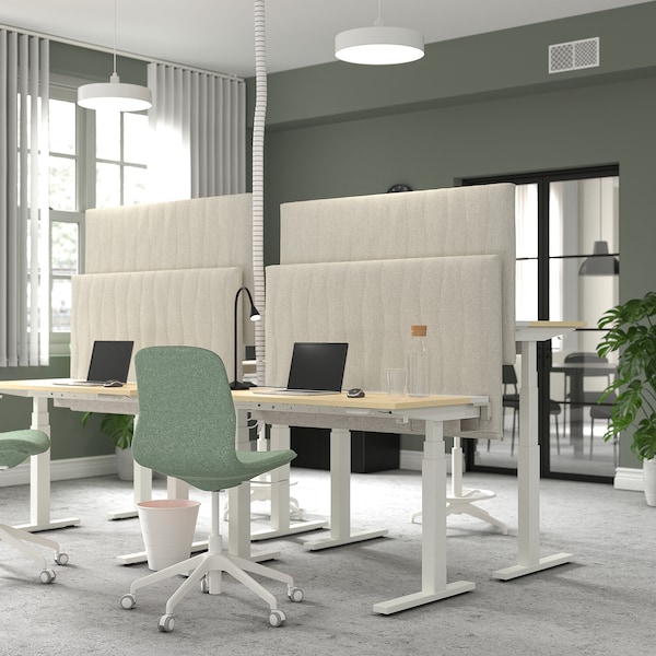 IKEA MITTZON acoustic screen for desk, Gunnared beige, 49 1/4x28 3/8 in, Ikea Ireland | 5149IHPGT