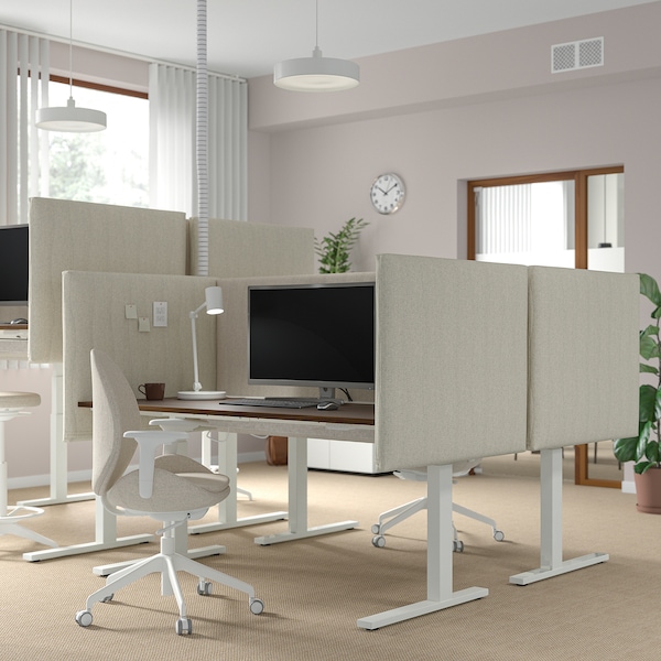 IKEA MITTZON acoustic screen for desk, Gunnared beige, 27 1/2x28 3/8 in, Ikea Ireland | 4781QDHNY
